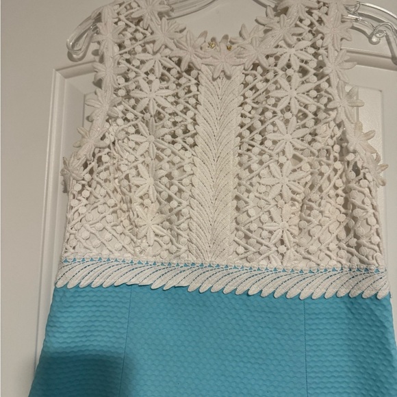 Lilly Pulitzer Blue Crew Neck A-Line Sundress - Picture 3 of 9